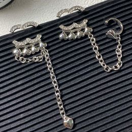 New Style Designer Earrings Brand Letter Studs Diamond Pearl Stud Men Womens Sier Earring Wedding Jewellery Birthday Party Gifts Stainless Steel Accessory