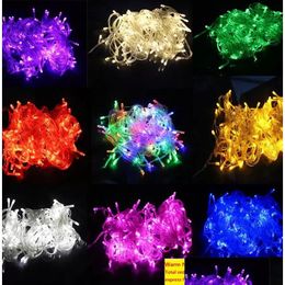 Led Strings 200M 200 Metre Christmas Xmas 10 Metres 100Led 100 Led String Lights Flash Window Curtain Light Holiday By Drop Delivery L Dhhco