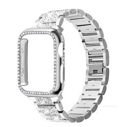 Designer New Luxury Diamond Bracelet Cases Smart Straps for Apple Watch 8 iWatch Series Wristband 7 6 5 1 2 3 4 38mm 40mm 42mm 44mm 41mm 45mm Band Stainless Steel Strap cat