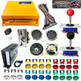 Joysticks Pandora box arcade diy joysticks kit + arcade 12V5v power speaker box + multiple coin denominations for large game shopping