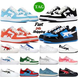 designer shoes Casual shoes womens mens panda shoes Bapestashoes UNC white Camo Low platform Black bule Grey Beige pink Suede sports sneakers trainers size 5.5-11