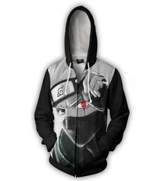 2018 3d Anime Hoodie Kakashi hatake Cartoon Sweatshirt Men Women Long Sleeve Thin Outerwear Casual Pullovers Jacket1612582