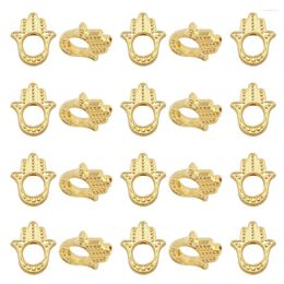 Charms 20PCS Zinc Alloy Hollow Palm Beads Gold Colour Spacer Bead For Necklace Bracelet Earrings DIY Jewellery Making Accessory