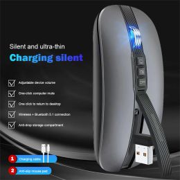 Mice USB Wireless Mouse 2.4G Bluetooth Rechargeable Mouse Wireless Dual Mode 2400DPI Mause Gaming Mouse For Laptop PC