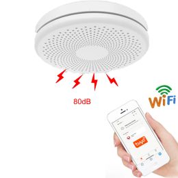 Detector Tuya APP Wifi Alarm Fire Protection Smoke Leak Detector Carbon Monoxide Sensor CO Warner Independent Smart Home Fireproof Device