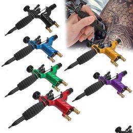 Tattoo Machine Tattoo Hine Rotary Shader Liner 6 Colors Motor Gun Kit Professional Electric Makeup Pen For Ing 221122 Drop Delivery He Dhofr