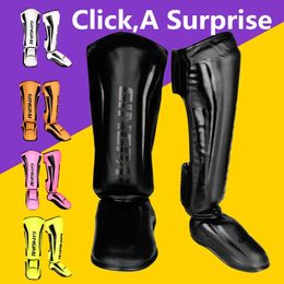 YouthAdult Kids MMA Boxing Shin Guards Instep Kickboxing Ankle Support Equipment Karate Protectors Sanda Muay Thai Leggings DEO 240226