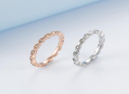 Korean Style Rose Gold Colour Elegant Full Zircon Female Ring Simple Trendy Tiny Finger Rings for Women Party Jewellery bague femme2807957