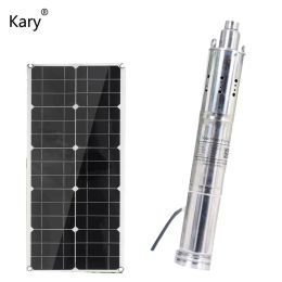 Solar Kary 24v 3000l/h lift 40m 1.28inch outlet solar water pump for deep well with builtin controller S243T40