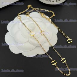 Pendant Necklaces New Family Love Gift Necklaces 18K Gold Plated Boutique Jewellery Long Chain Designer Luxury Chain Necklaces With Correct Autumn New Simple Fashion