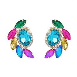 Dangle Earrings European And American Resin Crystal Gems For Women Fashion Jewellery Bohemian Style Accessories