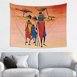 Tapestries African Woman Abstract Art Tapestry Wall Hanging For Living Room Hippie Africa Ethnic Style Exotic Home Decor