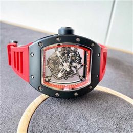 Richardmill Mens Luxury Watches Mechanical Watch Chronograph Swiss Made RM055 Black Ceramic America Limited Edition Men's Fashion Leisure Sports Watch AKUZ AKUZ