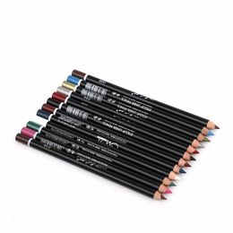 Eyeliner Menow 12 Colorf Eyeliner Set Coloured Waterproof Pencil Eye Liner Cosmetic Wooden Professional White Red Green Black Eyes Make Dhmnq