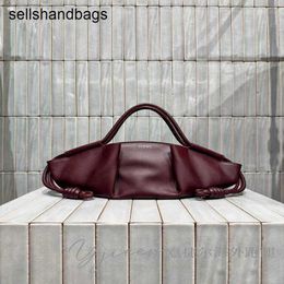 Paseo Bags Loewwe Bag Loewweswe Paseos Bags Handbag Wine Red Small Sparkling Napa Leather Dumpling Bun Womens Bag Rj rj A4GX