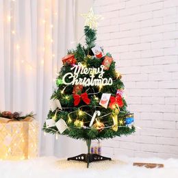 Christmas Decorations 45cm Traditional Mini Tree With Lights Small Pine Table Year Gifts