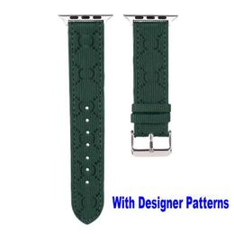 Designer Fashion PU Leather Watch Bands Straps Luxury G Designer Watchbands For 38mm 40mm 41mm 42mm 44mm 45mm 49mm Series 1 2 3 4 5 6 7 SE8 Letter Gg Brand Wristband Watchb