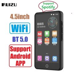 Players 2021 RUIZU H5 Android WiFi MP3 Player Bluetooth5.0 Full Touch Screen 4.5inch 16GB Music Player With FM Recording Ebook Video