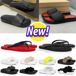 2024 Designer Sandals Slippers Summer Men Women Shoes Shaped Multicolor Slides Moulded footbed in black Tonal rubber sole featuring embossed logo