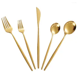 Dinnerware Sets Cutlery Set Dinner Knives Kit Stainless Steel Fork Dessert Spoon Forks Flatware Eating Utensils