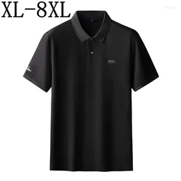 Men's Polos 8XL 7XL 6XL Polo Homme 2024 Summer Top Grade Luxury Cotton Shirt Men Business Mens Shirts Casual Brand Clothing
