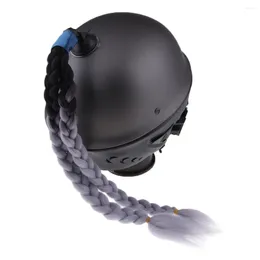 Motorcycle Helmets 21'' Gradient Ramp Helmet Braids / Ponytail Bike Hair