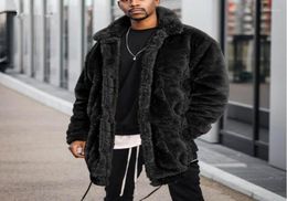 Men039s Jackets Winter Luxury Faux Fur Coat Fluffy Mink Robe Men Vintage Warm Cardigan Fleece Jacket2029011