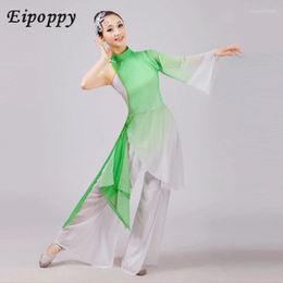 Stage Wear Classical Dance Costume Adult Female Fan Umbrella Performance Clothing Ethnic Costumes