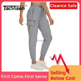 Women's Jeans TACVASEN Summer Quick Dry Pants Womens Jogger Sweatpants Lightweight Breathable 6 Pockets Elastic Waist Casual Long Trousers