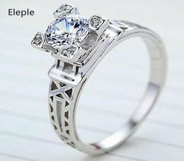 Wedding Rings Eleple White Gold Color Lovers Gifts Engagement For Women Cubic Zirconia Romantic Fine Fashion Jewelry MSR0401952497