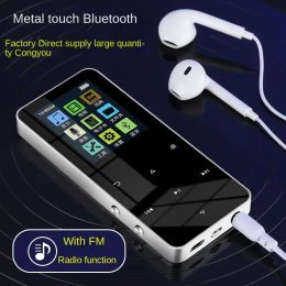 Player Metal MP3 Walkman Student Touch LCD Screen Bluetooth MP4 Lossless Music Player Recording Playback Support 4/8/32/128GB TF Card