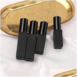 Refillable Compacts 100Pcs 3/5/10Ml Black Square Glass Spray Per Bottle Cosmetic Packaging Empty Bottles Drop Delivery Health Beauty M Otljs