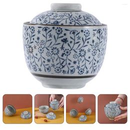 Dinnerware Sets Ceramic Stew Pot Soup Bowls With Lids Lidded Steamed Egg Asian Covered Japanese Containers