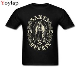 Tees Santa Muerte 13 Fall 2017 Popular Custom Short Sleeve All Cotton Crew Neck Men039s Tshirts Custom Tee Shirts CX2006177087951