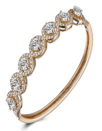 Art Deco Style Wedding Bridal Prom Formal Fancy Crystal Accents Zirconia Halo Tennis Bracelet Bangle3058779