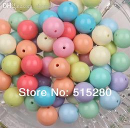 Whole20mm Light Mixed Color Chunky Gumball Beads Acrylic Solid Beads Bubblegum for Necklace Jewelry DIY3036811