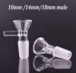 10mm 14mm 18mm male female Thick Bowl Piece for Glass Bong slides Funnel Bowls Pipes smoking bowls heady oil rigs pieces accessori1163305