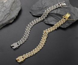 Punk Rock 14mm Round Stainless Steel Cuban Miami Link Chain Bracelet for Men Rapper Gold Silver Colour Gift9169252