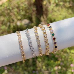 Link Bracelets Arrivals 2024 Fashion Heart Shape Adjustable Necklace Pendant Women Female Luxury Jewelry