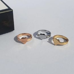 3 Colours Famous Designer Copper Ring Classic Design Jewellery Fashion Ladies Rings For Women Holiday Gifts Gold Silver Rose Gold