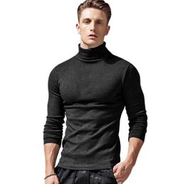 lu Men Running Sports Long Sleeve T-shirt Mens Style High Neck Shirt Training Fitness Clothes Training Elastic ll191018