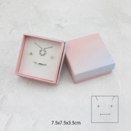 Jewelry Box New ins Fashion Pink Blue Gradient Jewelry Packing Box Ring Necklace Bracelet Receiving Gift Multi-purpose Packing Box242h