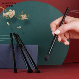 Heads My Destiny New Year Ebony Black Eye Kit 4pieces Ebony Wood & Saikoho Goat Hair Eyeshadow Brushes Set