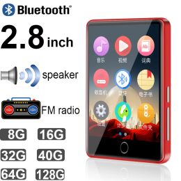 Players Metal MP3 player 2.8 inch large screen touch screen Bluetooth 5.0 builtin speaker with ebook pedometer recording radio video