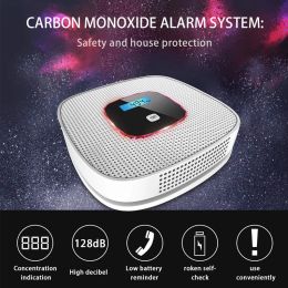 Detector LCD CO Carbon Monoxide Gas Alarm Sensor Poisoning Smoke Gas Tester Detector with Voice Warning Natural Gas sensor