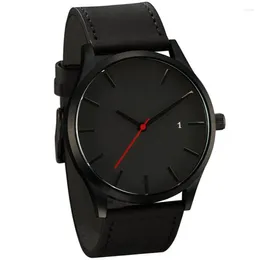 Wristwatches Watches Men Montre Homme Simple Buckle Sport Leather Casual Quartz Dropship 18JAN16