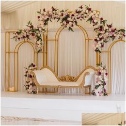 Party Decoration Different Metal Frame Luxury Romantic Backdrops Shelf Outdoor Lawn Wedding Arch Flower Rack Billboard Sign Banner D Dhera