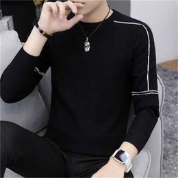 Mens Long-sleeved T-shirt Cotton Round Neck Trend Modal Bottoming Shirt Autumn