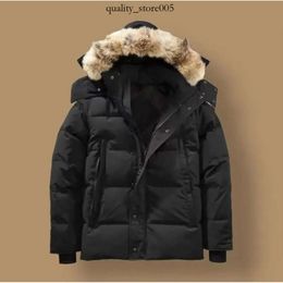 Canada Puffer Jackets Men Designer Real Coyote Fur Outdoor Wyndham Windbreaker Jassen Outerwear Hooded Fourrure 451