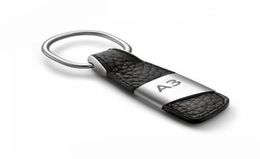 Leather Keychain Keyring Key Chain Ring Key Holder for A3 A4 A5 A6 A7 A8 TT S3 S4 S5 RS Q3 Q5 Q7 SLINE Good Quality4875733